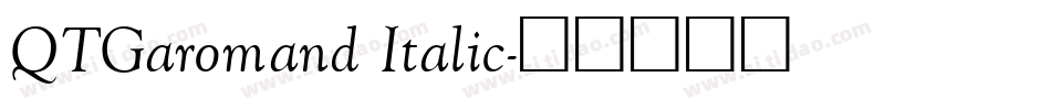 QTGaromand Italic字体转换